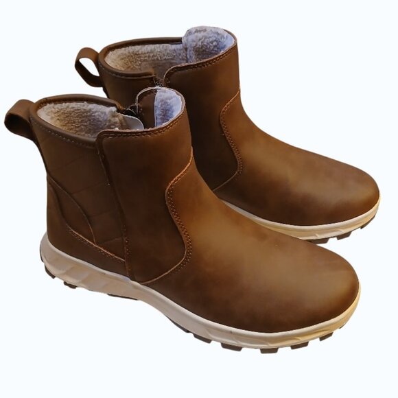 NWOB KHOMBU Dusk All Weather Ankle Boots Sherpa Lining Memory Foam 10M - Picture 10 of 14